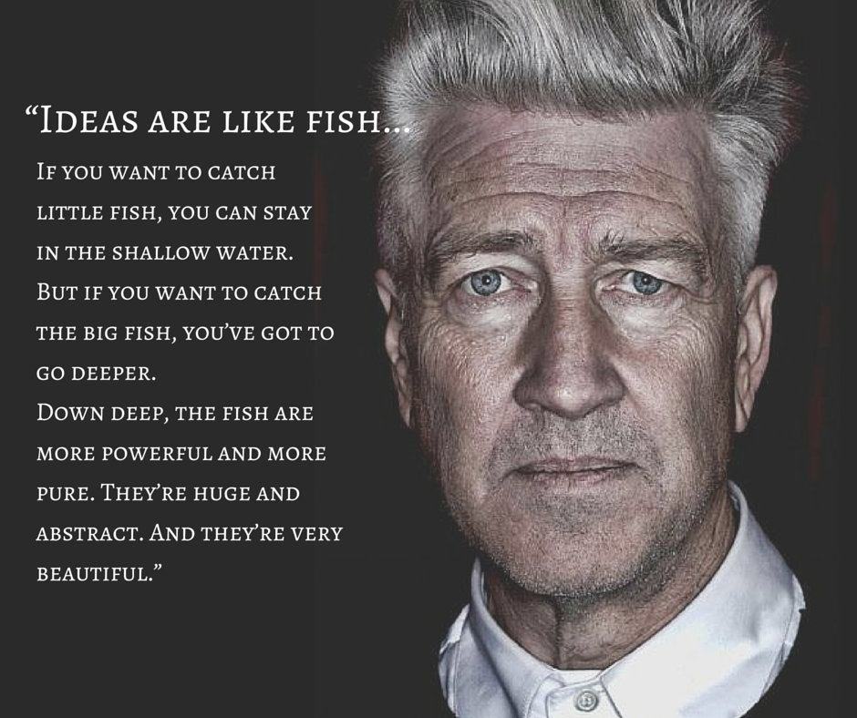 David Lynch disant des choses sur les idées et les poissons